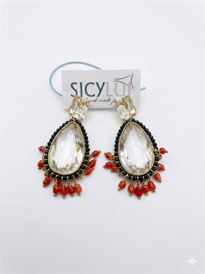 Orecchini Sicylui Donna in Argento Cristallo 1476OR53 - 1476OR53